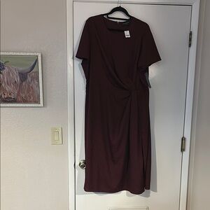 Elegant Burgundy Dress